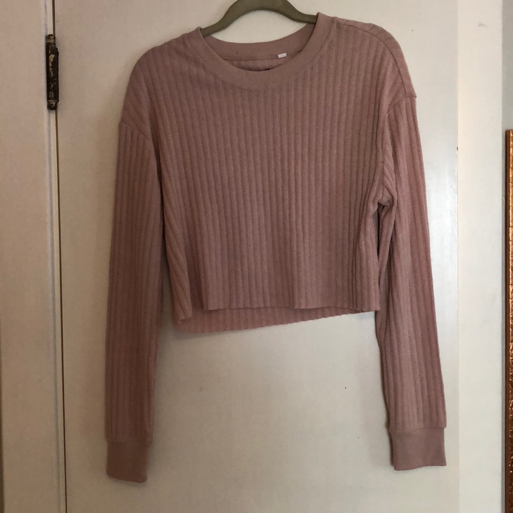 Mauve crop sweater from pacsun